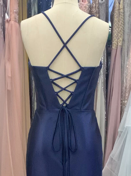 Satin A-Line V-Neck Sleeveless Prom Dress-GD101552