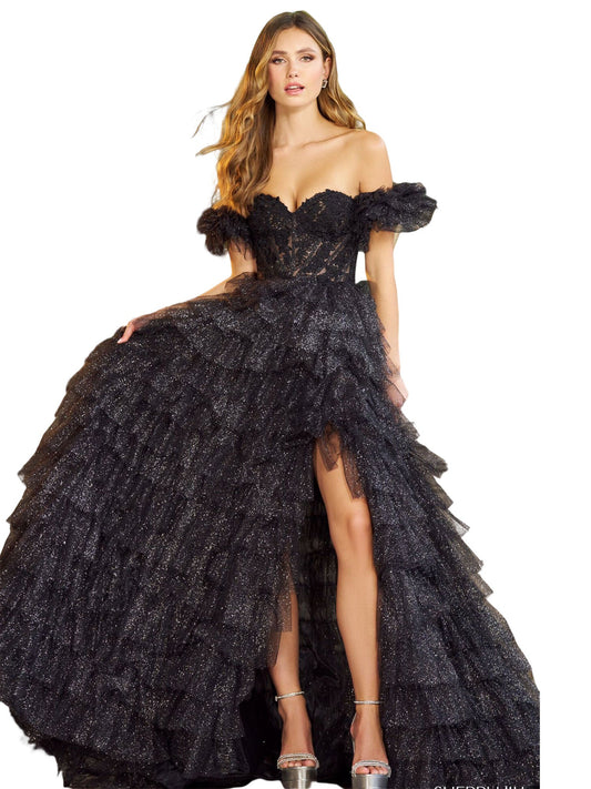 Glitter Tulle A-Line Sweetheart Sleeveless-Prom Dress-GD101612