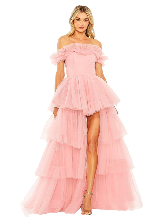 Tulle A-Line Boat Neck Sleeveless-Prom Dress-GD101624